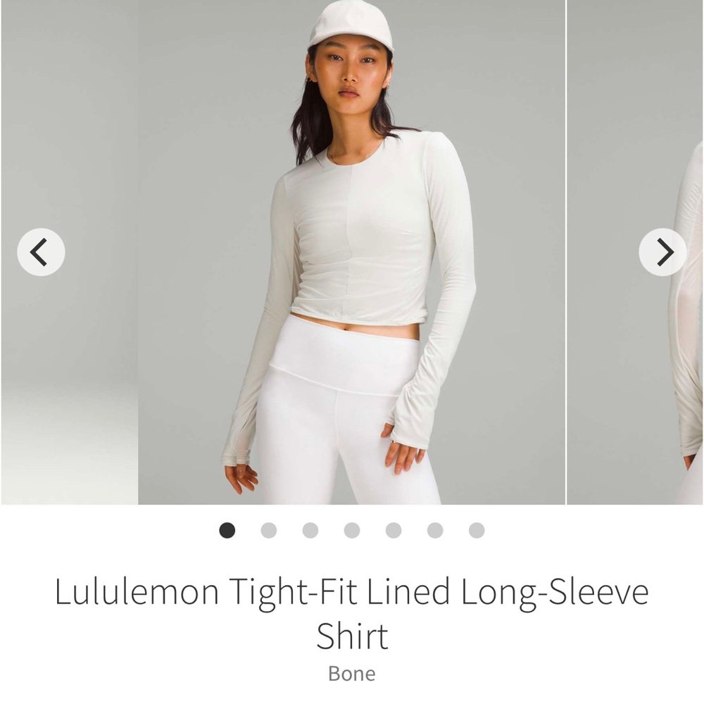 LIKE NEW lululemon athletica tight fit lined Long-Sleeve shirt